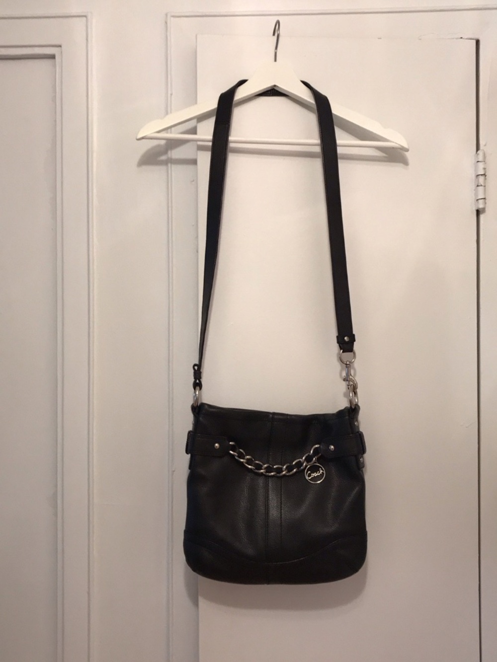 Coach Black Leather Crossbody Bag